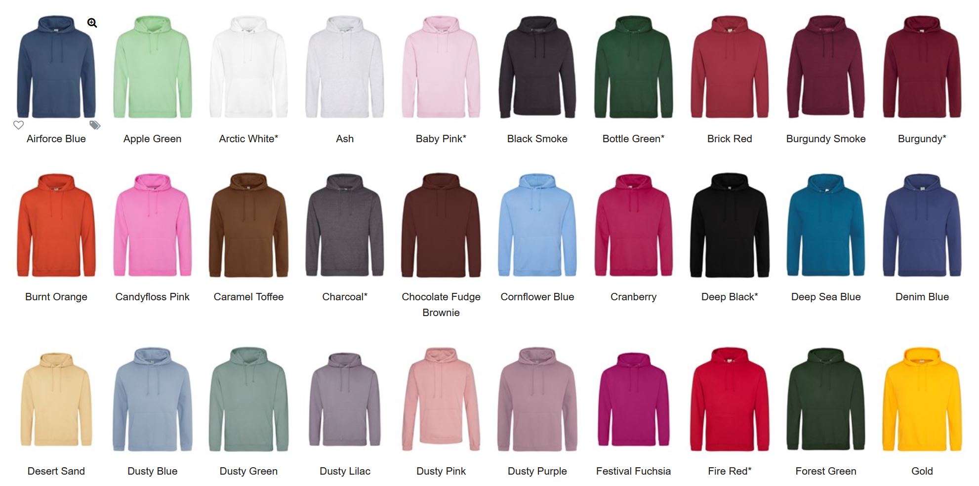 Sweat de promo a capuche HOODY 75 couleurs au choix